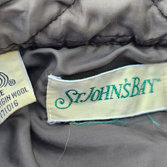 St Johns Bay mens Large vintage brown plaid shirt w yellow tan orange accents - Picture 7 of 11